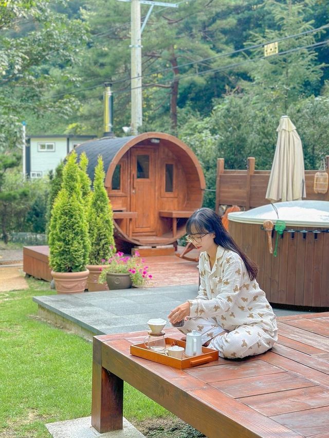 오롯이 우리만의 시간 속 힐링 가득한 춘천 펜션. 오늘의 우리 집🏠 