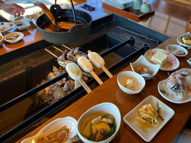 岡山県山奥にある囲炉裏焼き屋さん