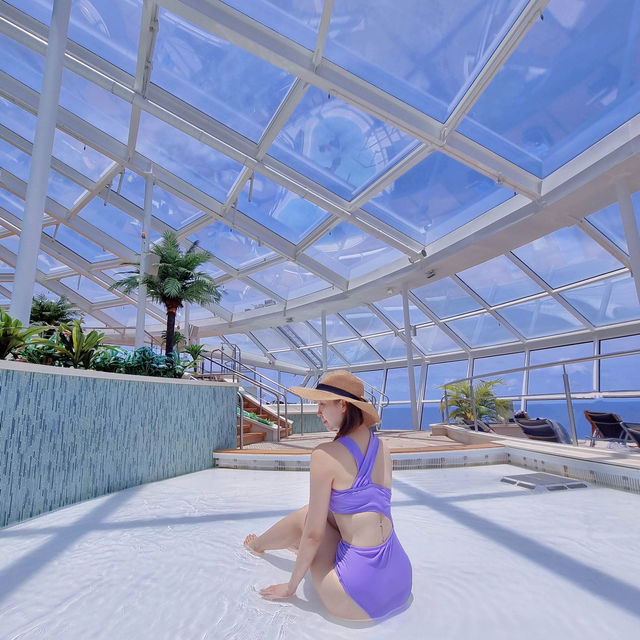 My Favorite Solarium Pool on Cruise to nowhere! 
