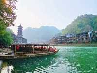 Morning Serenity in Fenghuang Ancient Town: Misty River Magic at Dawn