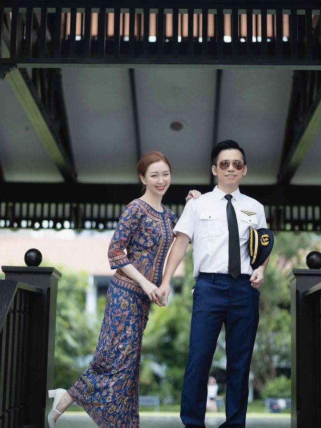 SQ-Themed Photoshoot at Raffles Hotel - A Stylish and Playful Experience