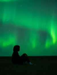 Yoga under the northern light in Saskatchewan Canada🇨🇦💖