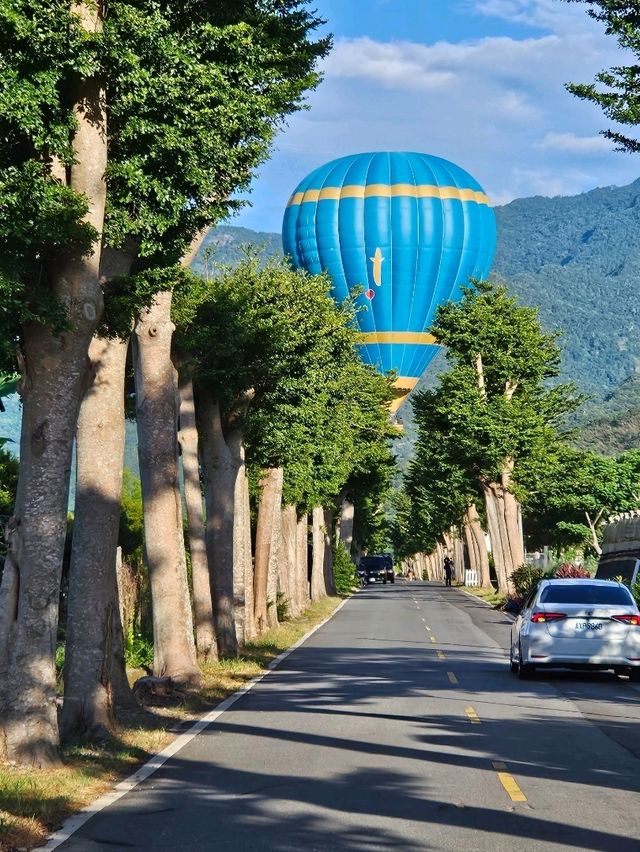 跟著熱氣球跑