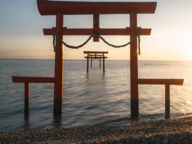 【大魚神社の海中鳥居】潮の満ち引きが生む神秘の絶景⛩️🌊