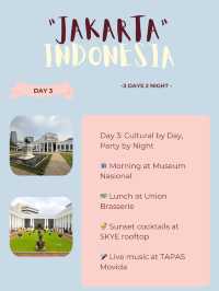 🇮🇩 Jakarta Itinerary 👌