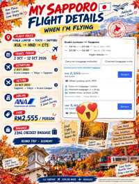 🇯🇵 FLY TO SAPPORO FOR ONLY RM2,555! 🍁✈️