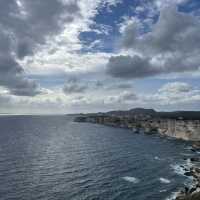 Walking around Bonifacio in corse 