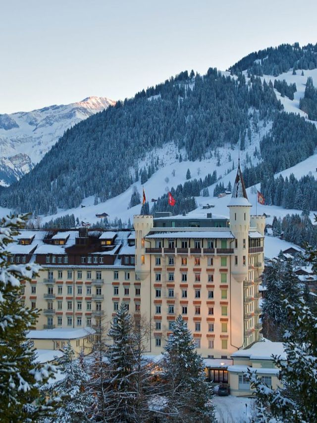 🏰✨ Gstaad's Grandeur: A Palace of Alpine Dreams 🌄