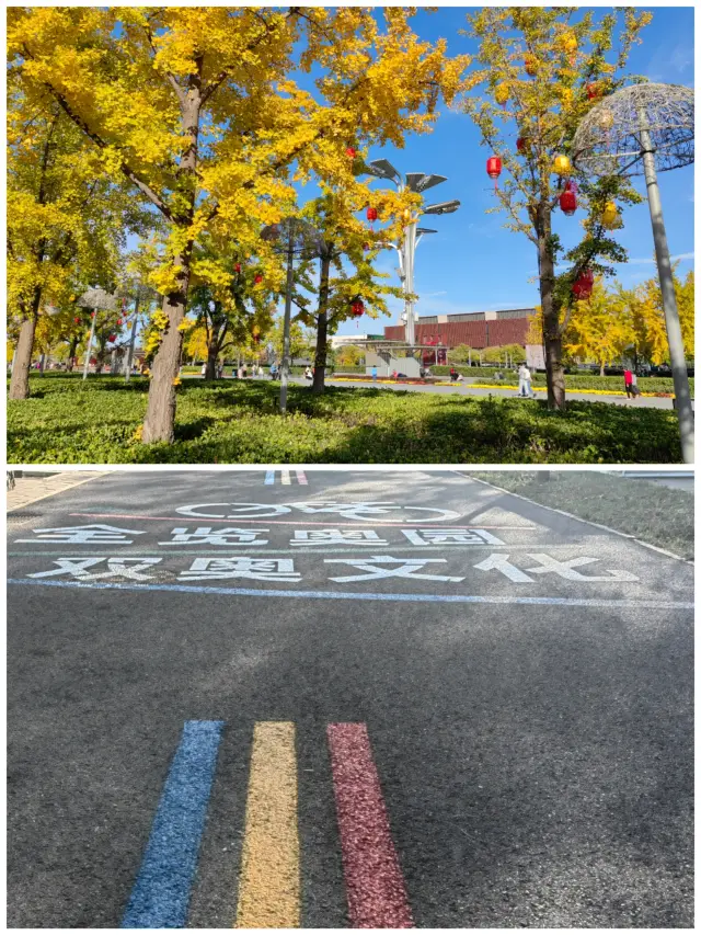 在奧林匹克公園遇見北京秋色。