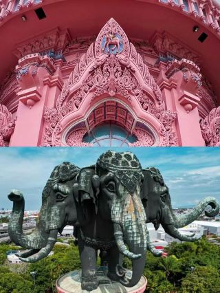 Amazing! There is such a romantic pink fantasy building in Bangkok!