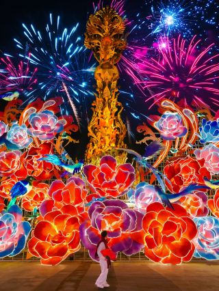 Tangshan Lantern Festival asked about the camera position, post it on WeChat Moments to win money