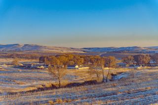 Qingcheng Winter Limited Train Station Sunset Chase Romance