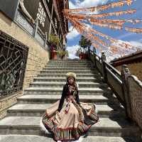 Photoshoot at Shangri-La Wearing Tibetan Costume 