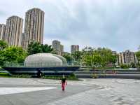 충칭의 쇼핑공원...