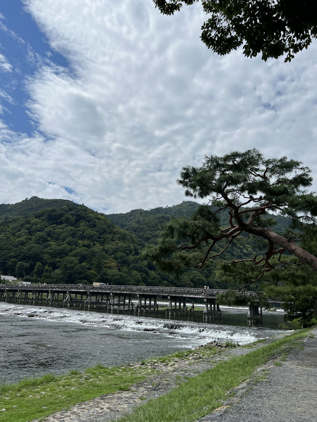 京都古鄉風情🤓嵐山感受舊有日本風情😎著名渡月橋🙊