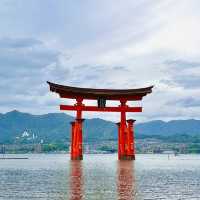 Famous O-Torii Gate in the middle of sea