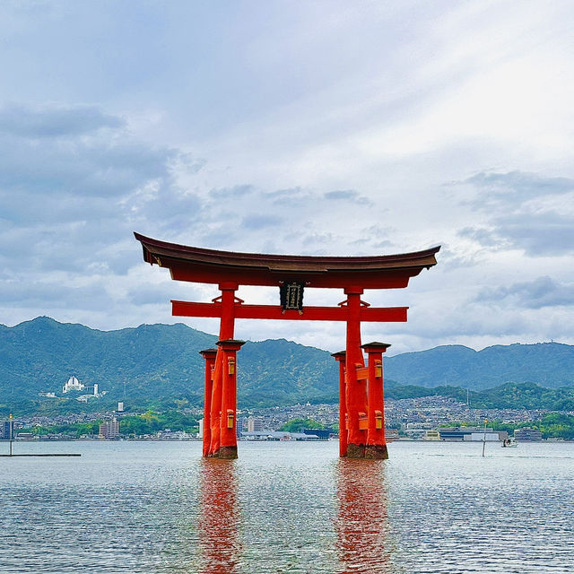 Famous O-Torii Gate in the middle of sea