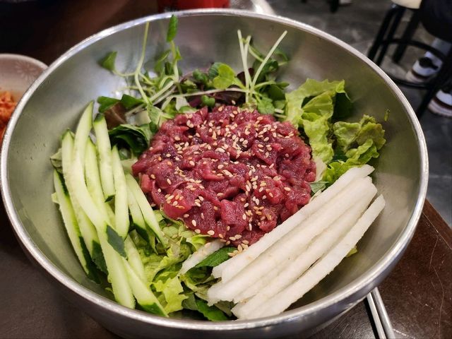 🇰🇷한국 광장시장 미슐랭가이드 맛집💛부촌육회💛