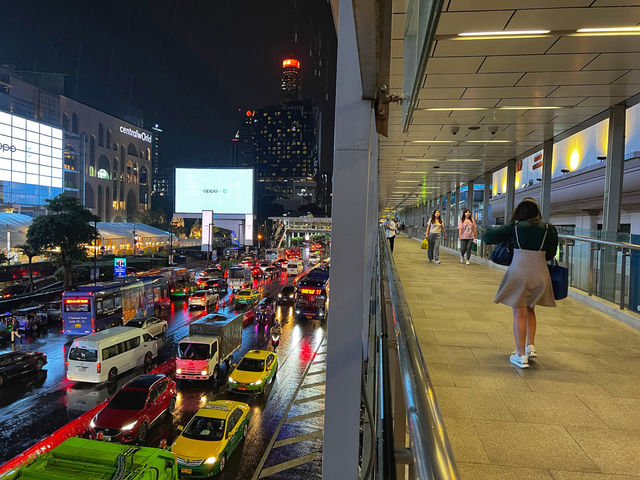 City Lights from Above: Bangkok’s Central World Night Glow 🌃✨