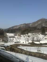Nice views in Ouchijuku with a little snow
