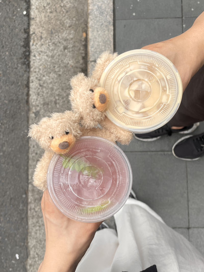 上海旅行中絶対行きたかったドリンクにクマちゃんがついてくる
