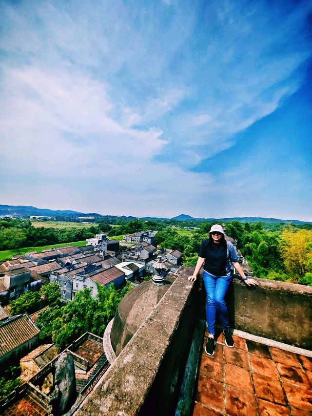 🌾 Scenic View from the Top of Ruishi Diaolou, Jinjiangli