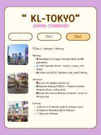 Malaysia to Tokyo : best spot itinerary 