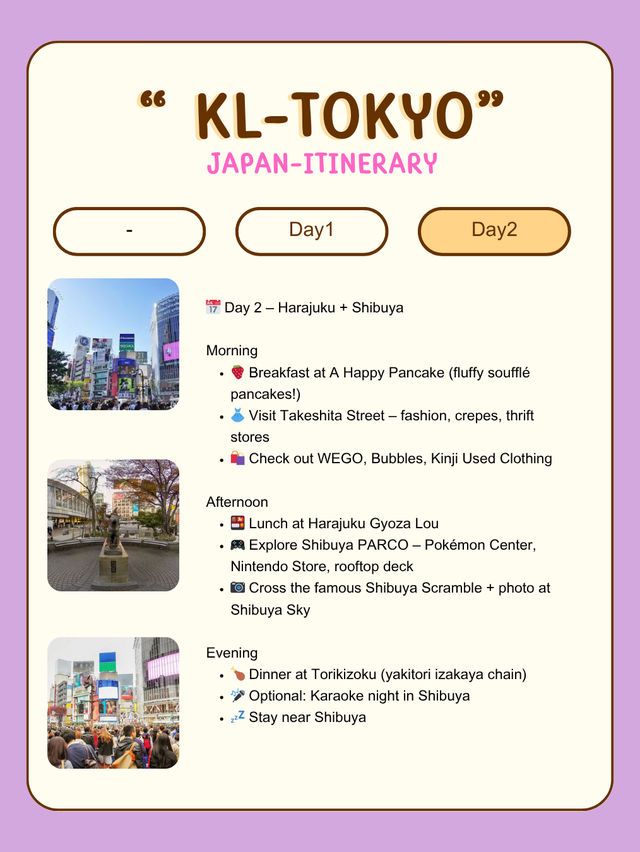 Malaysia to Tokyo : best spot itinerary 