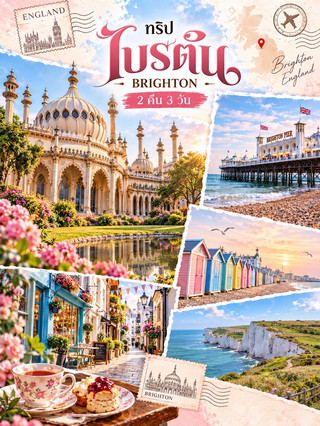 🌸🇬🇧 Brighton: 2 nights, 3 days. A charming seaside town in England.