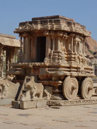 The Stone Chariot and Its Surroundings in Hampi