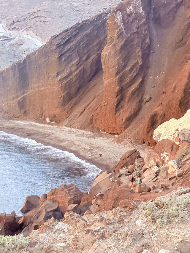 希臘聖托里尼紅沙灘✨ Red Beach 必去但要注意回程時間！ ✨