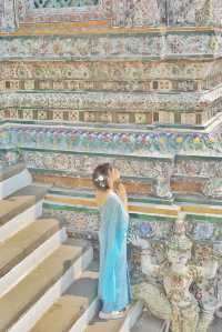 【Travel around the 🌍 world】Bangkok, Thailand 🇹🇭. Photoshoot in Thai costume at the Arun Temple