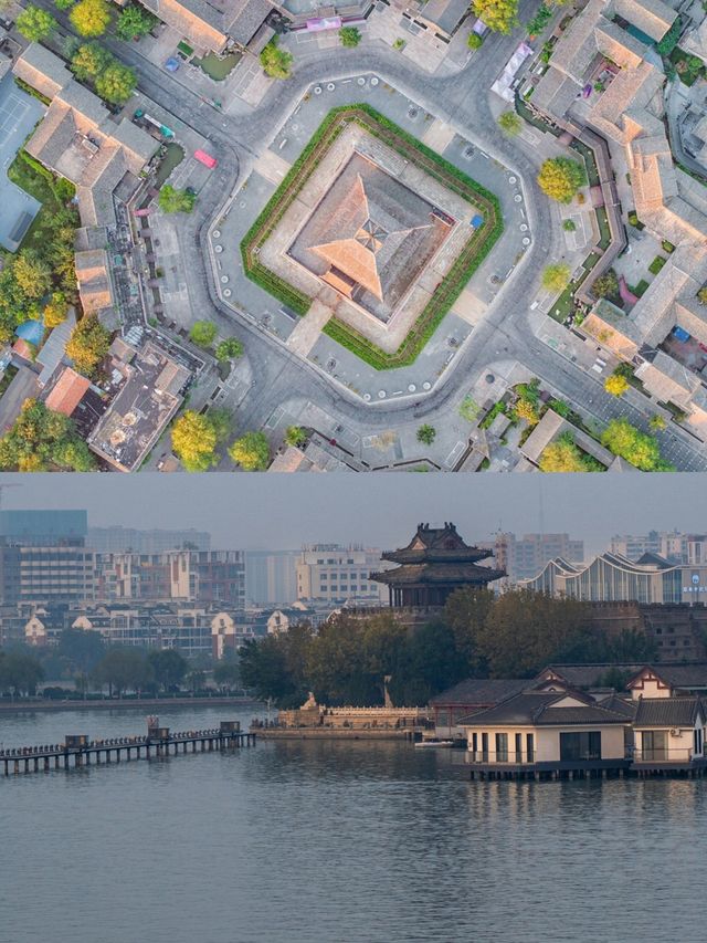 被水環抱的古城-聊城東昌水上古城