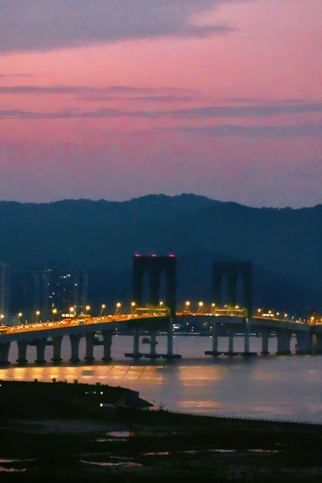 在澳門拍到了財富大道這個機位夜景絕了！