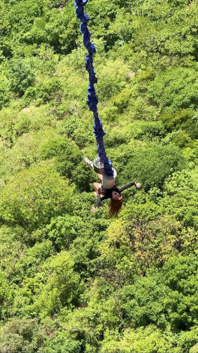 不如松綁，在空中隨意飄揚寶泉崖天下夠勁兒