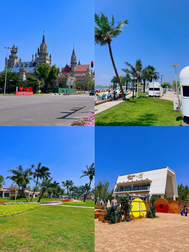 在唐山,有一個曹妃甸攬月的旅遊景區,景色非常美麗 在唐山,有一個曹妃甸攬月的旅遊景區,景色非常美麗