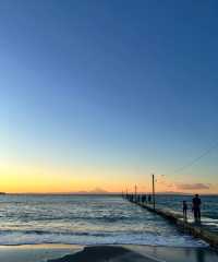 日本館山市夕陽棧橋｜浪漫的濱海之旅