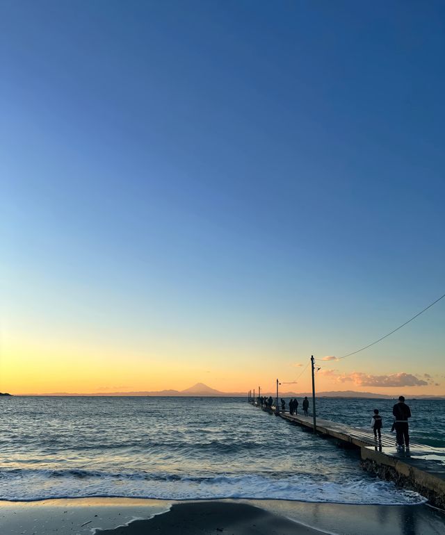 日本館山市夕陽棧橋｜浪漫的濱海之旅