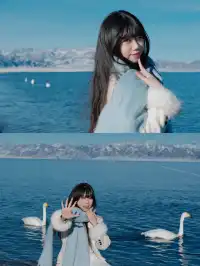 想跟賽里木湖說謝謝🫧人生照片有了！