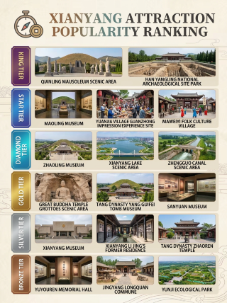 First time visiting Xianyang: popular attractions ranking, a guide to avoid detours and pitfalls  First time checking in at Xianyang, unsure which Han and Tang imperial tombs to choose from,