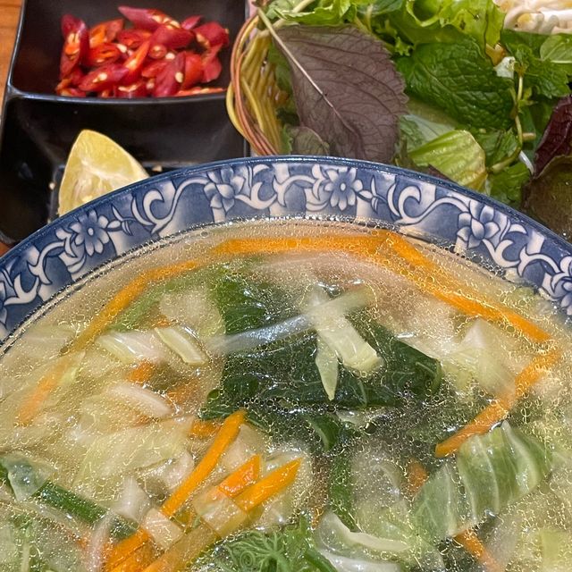 Savoring Vietnamese Vegetable noodle soup  