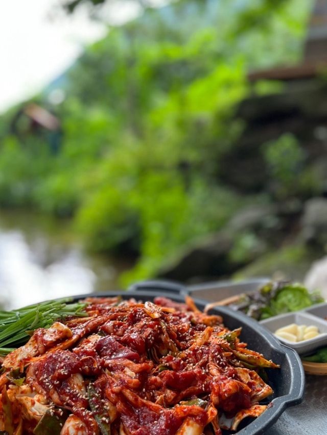 대구 팔공산 갓바위 계곡뷰 식당 산천식당