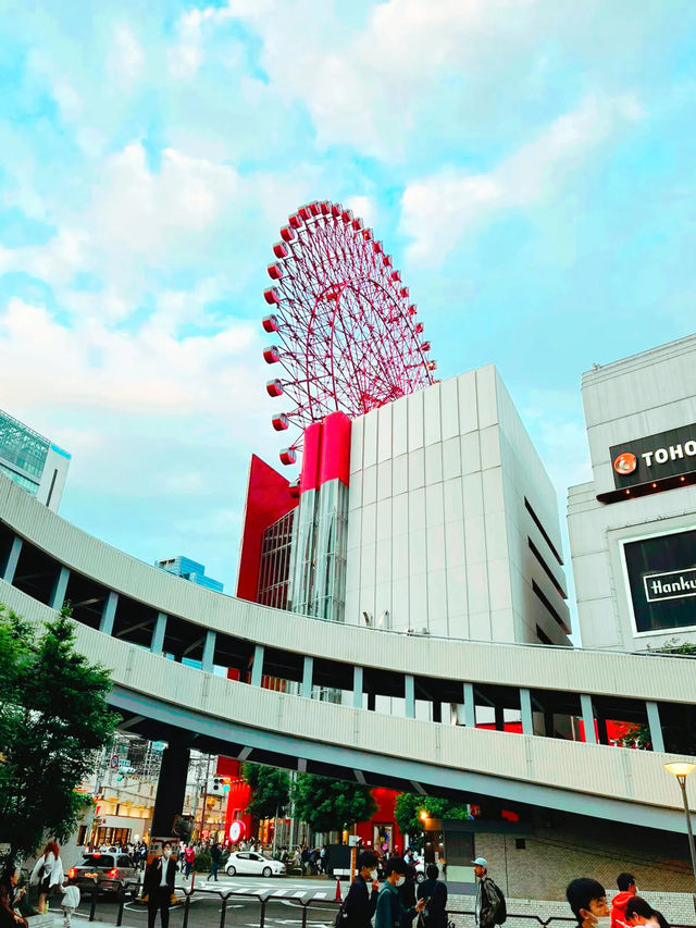 【大阪HEP FIVE摩天輪🎡】360度全景觀賞最繁華的梅田