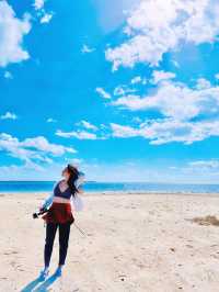 【絶景】真っ白な砂浜と青い空のコントラストが美しい幻の島🏖