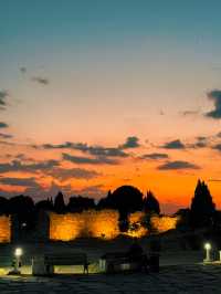 【トルコ🇹🇷】パムッカレの燃えるような夕日🌅