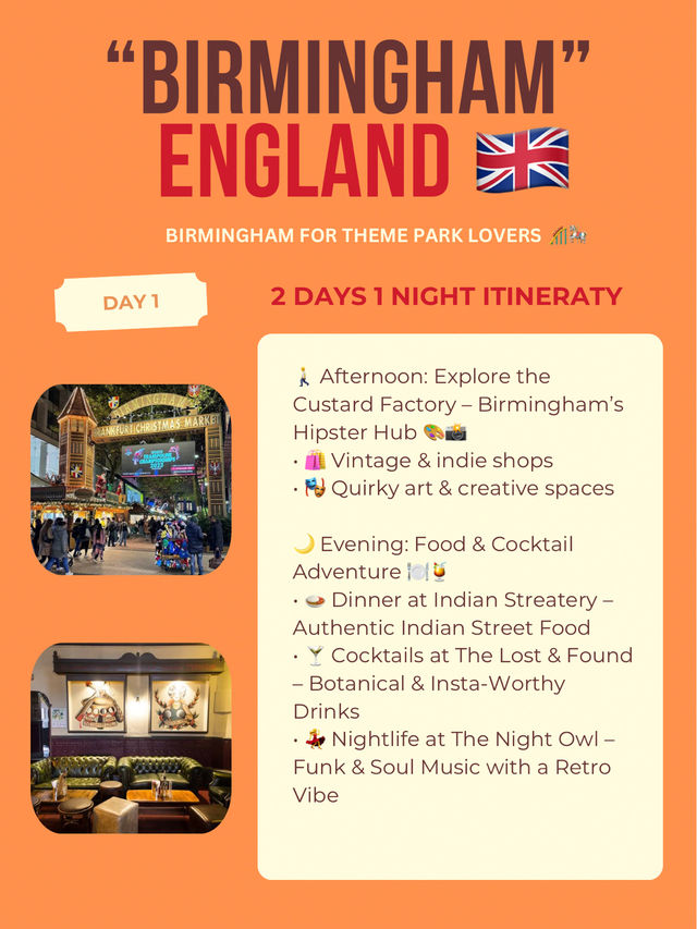 Birmingham itinerary 🏆