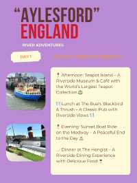 Aylesford itinerary for River Adventures