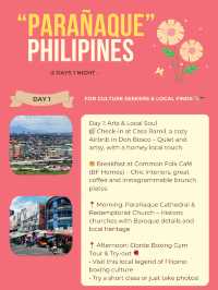 Parañaque itinerary 