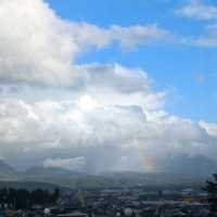 大山を望む温浴施設