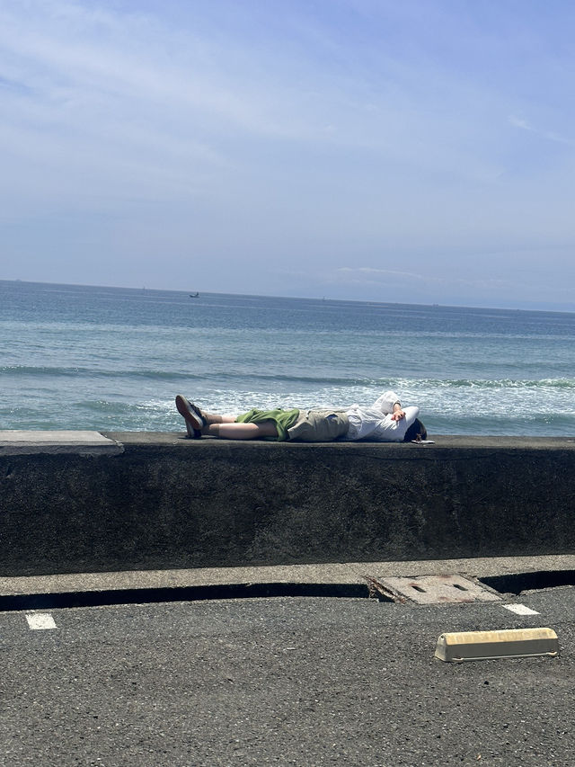 坐火車到了傳說中的湘南海岸
